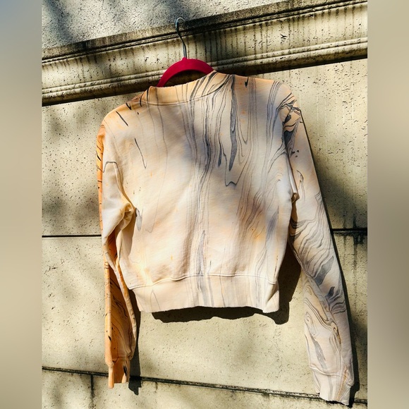 Cotton Citizen ✨ Milan Orange tie-dye cropped sweatshirt ✨ Size XS - Picture 8 of 12